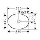 Раковина накладна на стільницю 40х55 см (покриття SmartClean) Hansgrohe Xuniva D  61072450