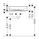 Раковина накладна на стільницю 40х55 см (покриття SmartClean) Hansgrohe Xuniva D  61072450