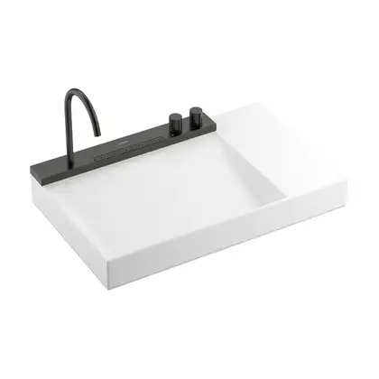 Раковина Hansgrohe Avalegra AquaUnit 78 х 47,5 х 10 см, без переливу, з функцією QuickClean+, із змішувачем, Brushed Black Chrome  22473340