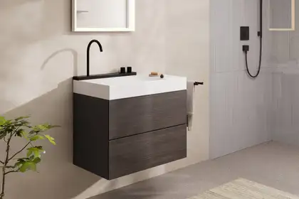 Раковина Hansgrohe Avalegra AquaUnit 78 х 47,5 х 10 см, без переливу, з функцією QuickClean+, із змішувачем, Matt Black  22473670