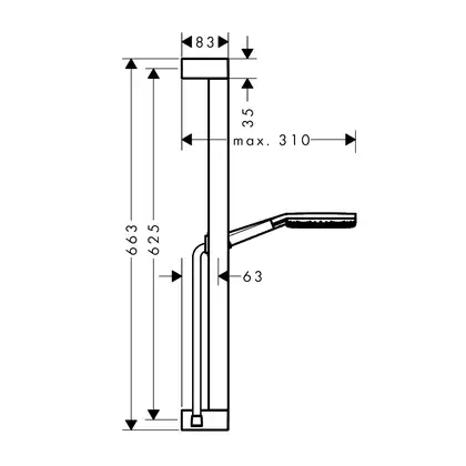 Hansgrohe Raindance S Душовий набір, чорний (24600670)