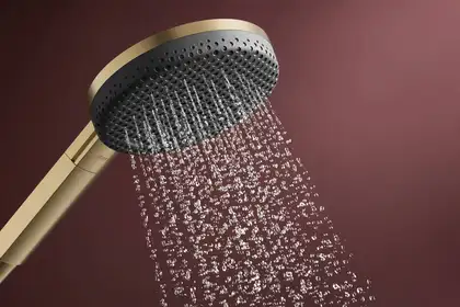 Душовий гарнітур Hansgrohe Raindance Alive Select S Ecosmart із стійкою Unica S Puro 65 (колір - шліфована бронза)  24602140