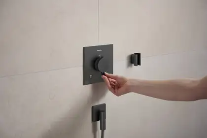 Шлангове приєднання Hansgrohe Fixfit Fine E (колір - шліфований чорний хром)  28883340