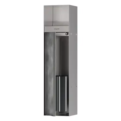 Вбудований тримач для йоржика та туалетного паперу Hansgrohe XtraStoris Rock, колір - Brushed Stainless Steel 56062800 Вбудований тримач для йоржика та туалетного паперу Hansgrohe XtraStoris Rock, колір - Brushed Stainless Steel 56062800