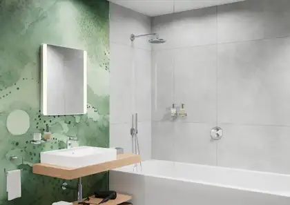 Зовнішня частина набору для зливу та переливу Hansgrohe Flexaplus II (колір - хром)  58187000