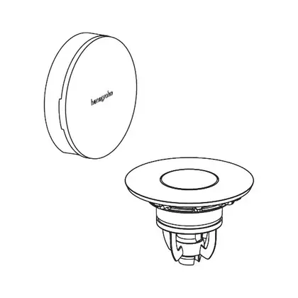 Зовнішня частина набору для зливу та переливу Hansgrohe Flexaplus II (колір - хром)  58187000