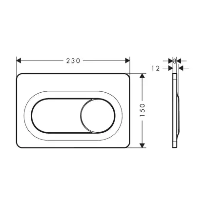 Hansgrohe iFrame Original S Кнопка змиву, Матовий чорний (66002670)
