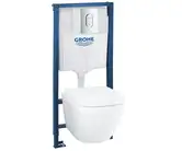 Інсталяція Grohe Rapid SL (4-в-1) комплект з унітазом Euro Ceramic (безободковий) + сидіння Soft Close  39536000