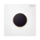 Клавіша змиву Geberit Sigma 10 (панель та клавіші - білий глянець, декоративне кільце - позолота)  116.025.KK.1