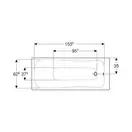 Дзеркало з LED підсвічуванням 80 х h70 см Geberit Option Basic Square  502.807.00.1