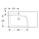 Дзеркало з LED підсвічуванням 80 х h70 см Geberit Option Basic Square  502.807.00.1