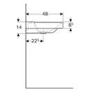 Дзеркало з LED підсвічуванням 80 х h70 см Geberit Option Basic Square  502.807.00.1
