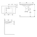 Раковина Geberit One 90 х 48 см  505.006.00.1