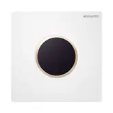 Клавіша змиву Geberit Sigma 10 (панель та клавіші - білий глянець, декоративне кільце - позолота)  116.025.KK.1