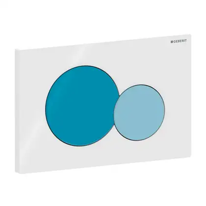Geberit Sigma 01 Клавіша змиву, білий/синій глянець (115.770.SX.5)