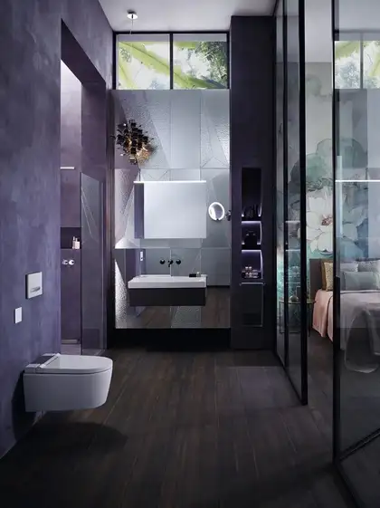 Підвісний унітаз-біде Geberit AquaClean Sela (унітаз білий глянець/панель хром глянець)  146.224.21.1