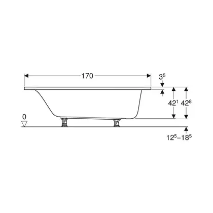 Дзеркало з LED підсвічуванням 80 х h70 см Geberit Option Basic Square  502.807.00.1