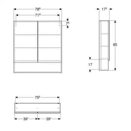 Дзеркало з LED підсвічуванням 120 х h70 см Geberit Option Basic Square 502.810.00.1 Дзеркало з LED підсвічуванням 120 х h70 см Geberit Option Basic Square 502.810.00.1