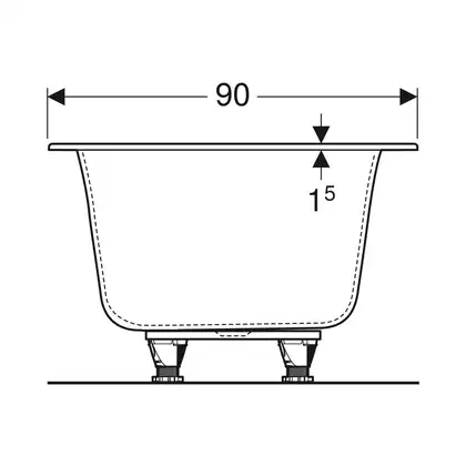 Раковина Geberit One 75 х 48 см  505.004.00.1