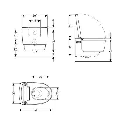 Раковина Geberit One 90 х 48 см  505.006.00.1