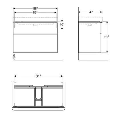 Раковина Geberit One 120 х 48 см  505.016.00.1