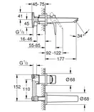 Grohe BauLoop New Змішувач для раковини, хром (20289001)