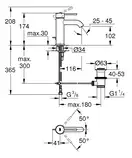 Змішувач для раковини S-розміру Grohe Essence New (23589GN1)