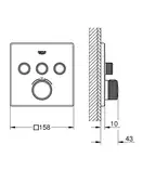 Душова система прихованого монтажу Grohe Grohtherm Smartcontrol (26405SC2)