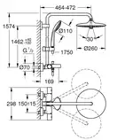 Душова система з термостатом для ванни Grohe Euphoria System (27475002)