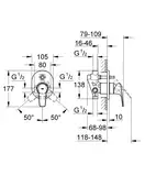 Grohe BauFlow Змішувач прихованого монтажу, хром (29045000)