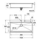 Grohe K800 Мийка кухонна, сталь (31586SD0)