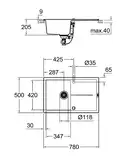Композитна мийка для кухні Grohe K400 (31639AT0)