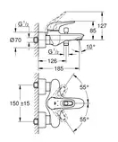 Grohe Eurostyle Змішувач для ванни, хром (33591LS3)