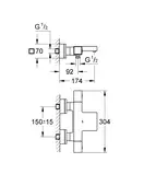 Grohe Grohtherm Cube Термостат для ванны, хром (34497000)