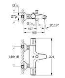 Grohe Grohtherm 800 Термостат для ванни, хром (34576000)