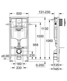 Grohe Rapid SL Система инсталляции для унитаза, хром (38721001)