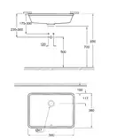 Раковина 50 вбудованого монтажу під стільницю Grohe Cube Ceramic 492х370 мм (3948000H)