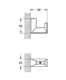 Гачок для халата Grohe Selection Cube (40782000)