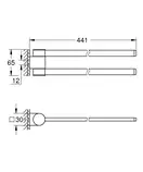 Подвійний тримач для рушників Grohe Selection (41063000)