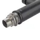 Koer KI-70005-05 Змішувач для кухні, нерж. сталь/чорний (KR5005)