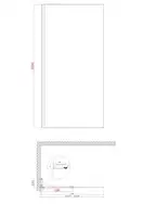 KOER SR SP02-100x200 Walk-In, прозоре скло, матове золото (KR5396)