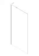 KOER SR SP02-100x200 Walk-In, прозоре скло, матове золото (KR5396)