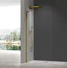 KOER SR SP02-100x200 Walk-In, прозоре скло, матове золото (KR5396)