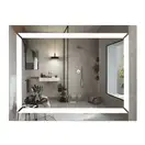 Дзеркало Mixxus LIGHT MR01-90x70 з Led Touch, Anti-fog, димером, регулятором яскравості, годинником (MI5999)