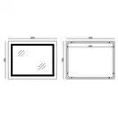 Дзеркало Mixxus LIGHT MR01-90x70 з Led Touch, Anti-fog, димером, регулятором яскравості, годинником (MI5999)