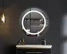 Дзеркало Mixxus PLAIN MC02-60 з Led Touch, Anti-fog, димером, регулятором яскравості, годинником (M (MI6012)