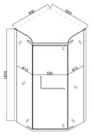 MIXXUS LINES SC01 Душова кабіна 90x90, прозоре скло, хром (MI6915)