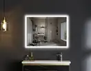 Дзеркало Mixxus FLAT MR04-80x60 з Led Touch, Anti-fog, димером, регулятором яскравості, годинником (MI6928)