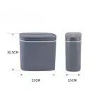 Відро для сміття сенсорне овальне Mixxus Flat-TC0109 Graphite 9 л колір графіт (MI7075)
