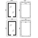 Дзеркало Mixxus HARD MR07-50x80 з Led Touch, Anti-fog, димером, регулятором яскравості (MX9992)